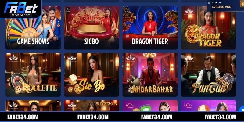 Danh mục game đa dạng, phù hợp nhiều phong cách chơi